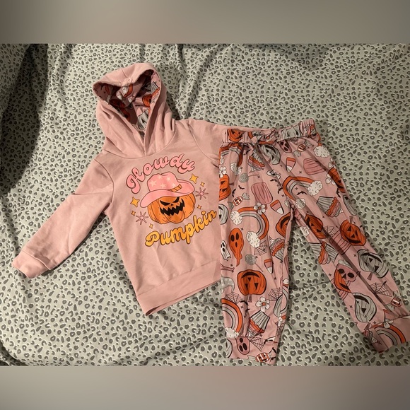 Girls Fall matching set, Howdy Pumpkin, 18-24 months, EUC - Picture 1 of 2